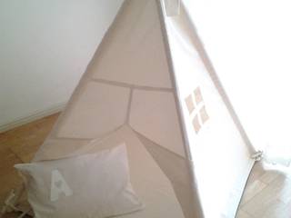 Tenda das brincadeiras Textilpuff Quarto de criançasBrinquedos Têxtil Bege