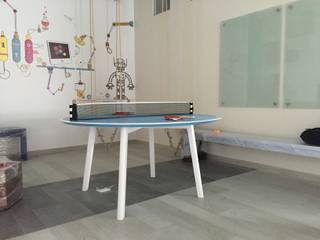 Mesa Recreativa ping pong, Herm & Bleu Herm & Bleu Commercial spaces Solid Wood Multicolored