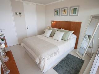 Terraza Pacifico 2 dormitorios, VdecoracionesCL VdecoracionesCL Moderne Schlafzimmer Betten und Kopfteile