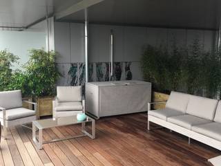 Une terrasse à Paris, DCPAYSAGE DCPAYSAGE Balcones y terrazas clásicos Bambú Verde