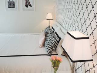 Black&White, Espaços Únicos - EU InteriorDecor Espaços Únicos - EU InteriorDecor モダンスタイルの寝室 白色