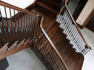 Bespoke Handrail for Stunning Feature Staircase, Haldane UK Haldane UK Koridor & Tangga Modern