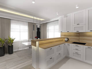 Ciekawy projekt w mieszanej stylistyce, All Design- Aleksandra Lepka All Design- Aleksandra Lepka Rustic style kitchen