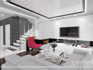 Biel złamana fuksją, All Design- Aleksandra Lepka All Design- Aleksandra Lepka Living room