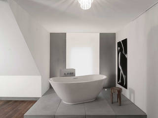 Textilbeton bd-factory, betondesign-factory betondesign-factory 現代浴室設計點子、靈感&圖片 水泥