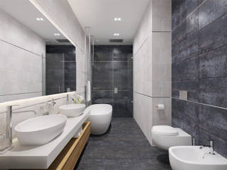 Ванная комната, Aleksandra Kostyuchkova Aleksandra Kostyuchkova Minimalist style bathroom