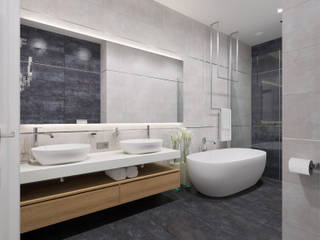 Ванная комната, Aleksandra Kostyuchkova Aleksandra Kostyuchkova Minimalist style bathroom