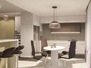 Таунхаус, Center of interior design Center of interior design Eclectic style dining room