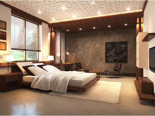 Master Bedroom Chaukor Eclectic style bedroom Furniture,Building,Decoration,Comfort,Window,Wood,Interior design,Flooring,Floor,Lamp