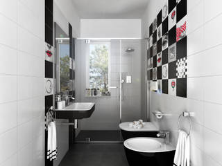 Restyling Ambienti, Architetto Luigia Pace Architetto Luigia Pace Modern Bathroom Ceramic Black