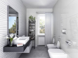 Restyling Ambienti, Architetto Luigia Pace Architetto Luigia Pace Modern Bathroom Ceramic White