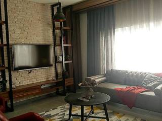 apartman salon tasarımı, Fatma Gürçam İçmekan Tasarım ve Uygulama Fatma Gürçam İçmekan Tasarım ve Uygulama Landelijke woonkamers Hout Hout