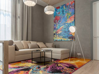 Дизайн проект для квартиры 50 в м2. , Bellarte interior studio Bellarte interior studio Nowoczesny salon