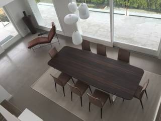 UNA ARCHITETTURA RIGOROSA, HP Interior srl HP Interior srl Ruang Makan Modern Kayu Wood effect