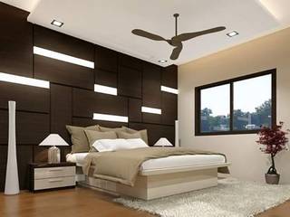 Wall panelled bedroom set Elegant Dwelling 臥室 合板 床與床頭櫃