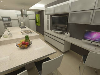 COCINA QUINTA EPE, OPFA Diseños y Arquitectura OPFA Diseños y Arquitectura Kitchen Wood-Plastic Composite Grey