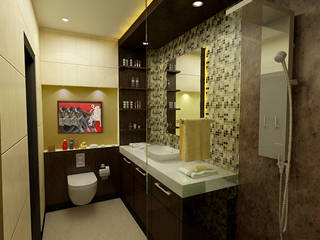 Greater Kailash Residence , The Brick Studio The Brick Studio Modern bathroom