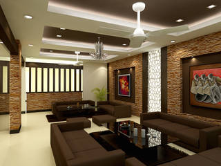 Noida Residence , The Brick Studio The Brick Studio Modern living room