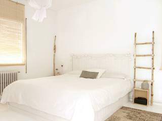 Dormitorio boho-nordico, ALQUIMIA DECO ALQUIMIA DECO Scandinavian style bedroom Wood Wood effect