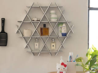 Bathroom shelves - Ruche shelving , Ruche shelving unit Ruche shelving unit Eclectic style bathroom Paper