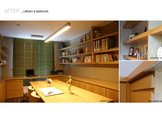 가족의 라이프 스타일과 취향을 담은 아파트 인테리어, 스튜디오메조 건축사사무소 스튜디오메조 건축사사무소 Minimalist study/office Wood Wood effect