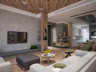 Квартира на Кутузовском, Grafit Architects Grafit Architects Salones de estilo minimalista