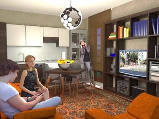 Mini appartamento da 50 mq - 50 sqm flatlet, Planet G Planet G Modern Living Room