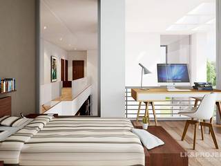Dieses Architektenhaus ist einfach mal anders.., LK&Projekt GmbH LK&Projekt GmbH Modern Bedroom