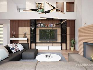 Dieses Architektenhaus ist einfach mal anders.., LK&Projekt GmbH LK&Projekt GmbH Modern Living Room