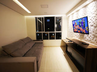 Apartamento AD, Tejo Arquitetura & Design Tejo Arquitetura & Design Modern living room