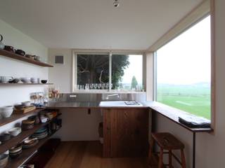 Atelier in Iga, Mimasis Design／ミメイシス デザイン Mimasis Design／ミメイシス デザイン Eclectic style kitchen Wood White