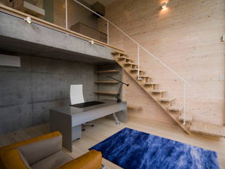 「アネックスのある家」, Kenji Yanagawa Architect and Associates Kenji Yanagawa Architect and Associates Oficinas de estilo moderno Madera Acabado en madera