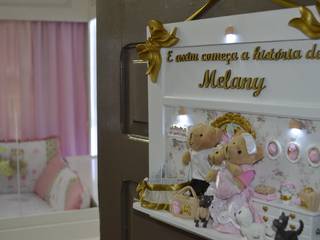 Dormitório Bebê menina Melany, Ésse Arquitetura e Interiores Ésse Arquitetura e Interiores Modern nursery/kids room MDF Pink