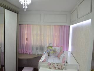 Dormitório Bebê menina Melany, Ésse Arquitetura e Interiores Ésse Arquitetura e Interiores Modern nursery/kids room MDF Pink