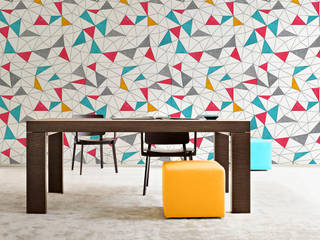 Colorful Triangles Pixers Modern dining room wall mural,wallpaper,triangles,geometry