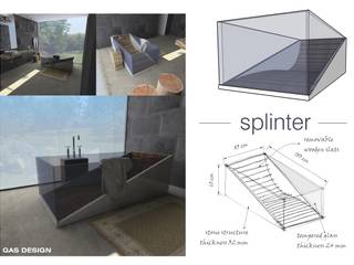 splinter, Arch. Alfredo Bandini Arch. Alfredo Bandini 모던스타일 욕실 유리