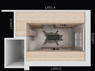 Cabina Armadio AV, design WOOD design WOOD 모던스타일 침실