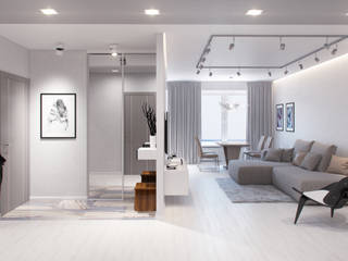 Квартира в ЖК "Панорама", Center of interior design Center of interior design Minimalist living room