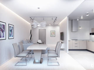 Квартира в ЖК "Панорама", Center of interior design Center of interior design Salas de jantar minimalistas