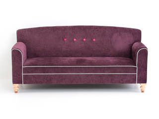 紫のオリジナルソファー, 有限会社デラ工房 有限会社デラ工房 Living room Wood Wood effect