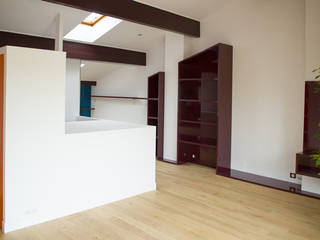 Appartement EM, Atelier Waouh ! Atelier Waouh ! Salas de estilo moderno Madera Acabado en madera