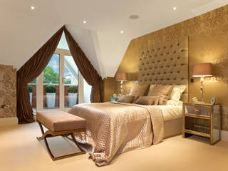 Bedrooms, Gracious Luxury Interiors Gracious Luxury Interiors Moderne Schlafzimmer Bernstein/Gold