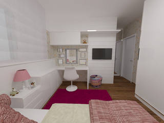 Quarto de Menina, RAGGIO ARQUITETURA RAGGIO ARQUITETURA Dormitorios de estilo moderno
