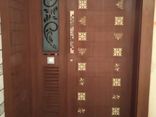4BHK Rangoli Garden, Shape Interiors Shape Interiors Asian style window and door Plywood Brown