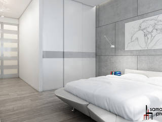 "Спальня для холостяка" , Samarina projects Samarina projects Industrial style bedroom