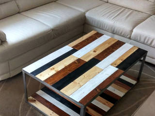 Coffee table "the Joker", IDEA - Ivan de Angelis IDEA - Ivan de Angelis Industrial style living room Iron/Steel