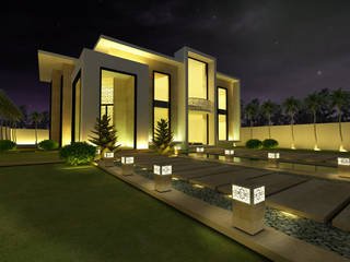 Contemporary Exterior Home Design, IONS DESIGN IONS DESIGN Rumah Minimalis Kaca