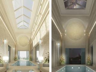 Exquisite Indoor Pool Design Ideas, IONS DESIGN IONS DESIGN Pool Limestone Beige