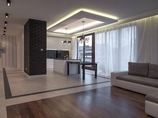 Penthouse, Perfect Space Perfect Space Nowoczesny salon