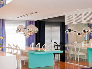 Eclectic style dining room by Brunete Fraccaroli Arquitetura e Interiores Eclectic